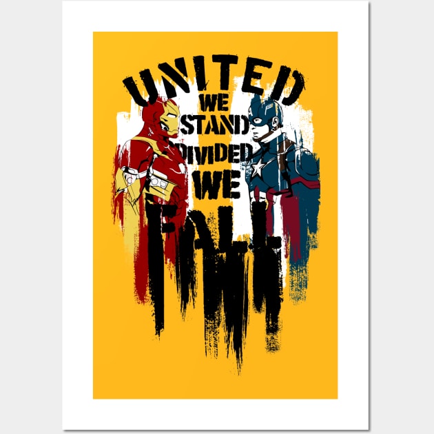 United We Stand Divided We Fall, Stephen Colbert Wall Art by artspot